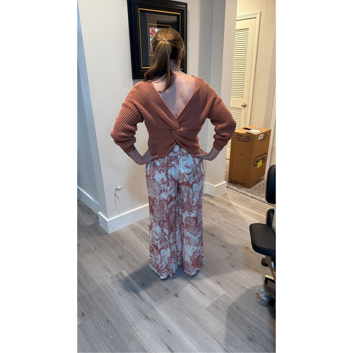 Scandal Italy Twisted Back Sweater
