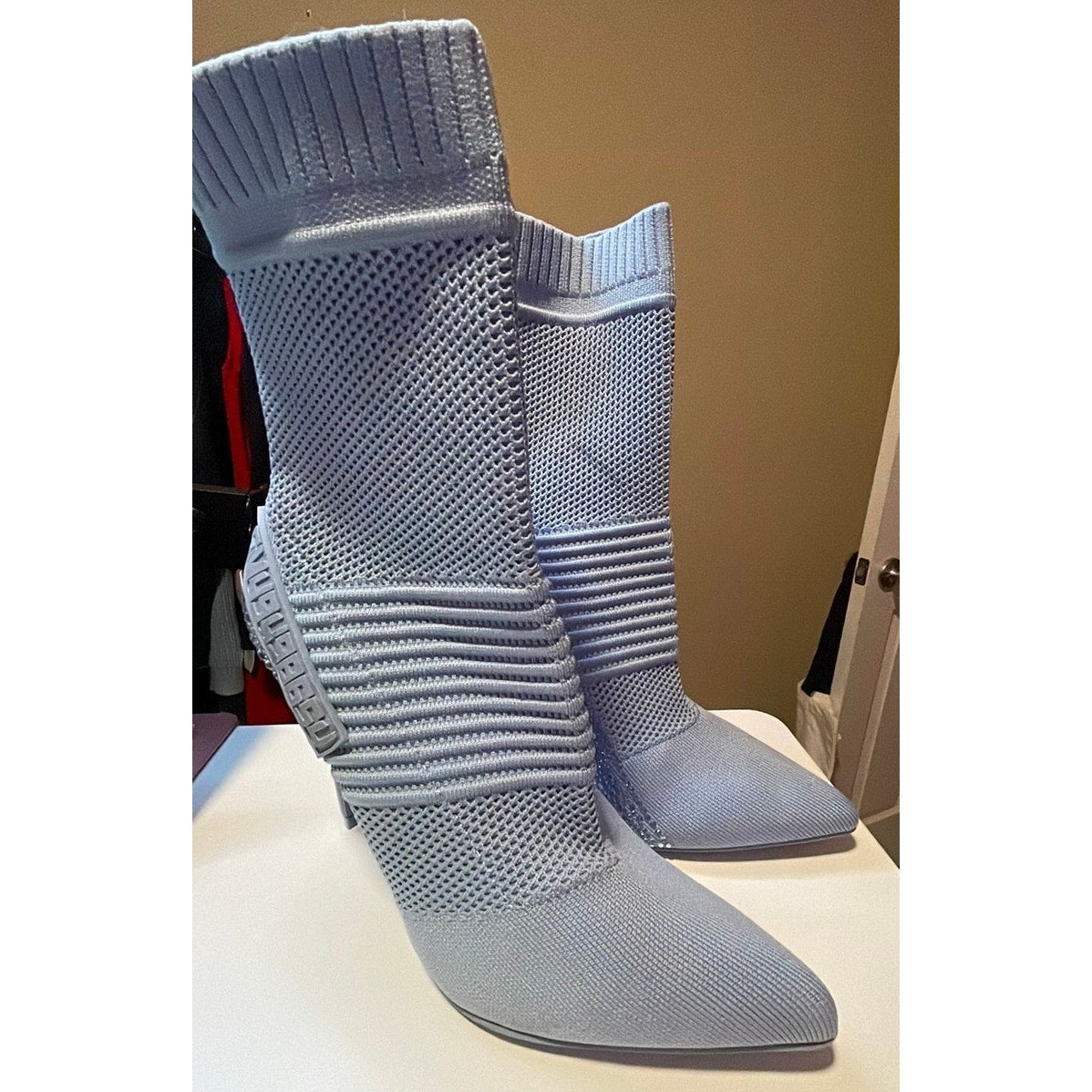 Steve Madden Blue Sock Boots