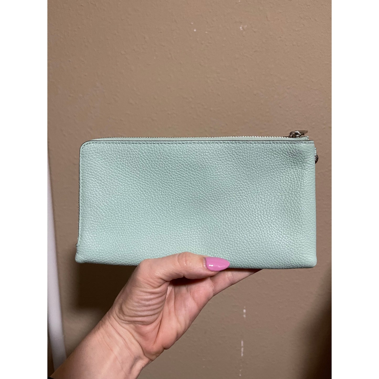 Coach Porch Blue Double Zip Wallet