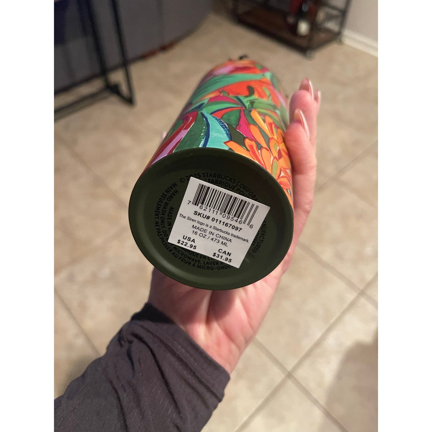 Starbucks + FARM Rio Board Leaves 16oz Stainless Steal Tumbler