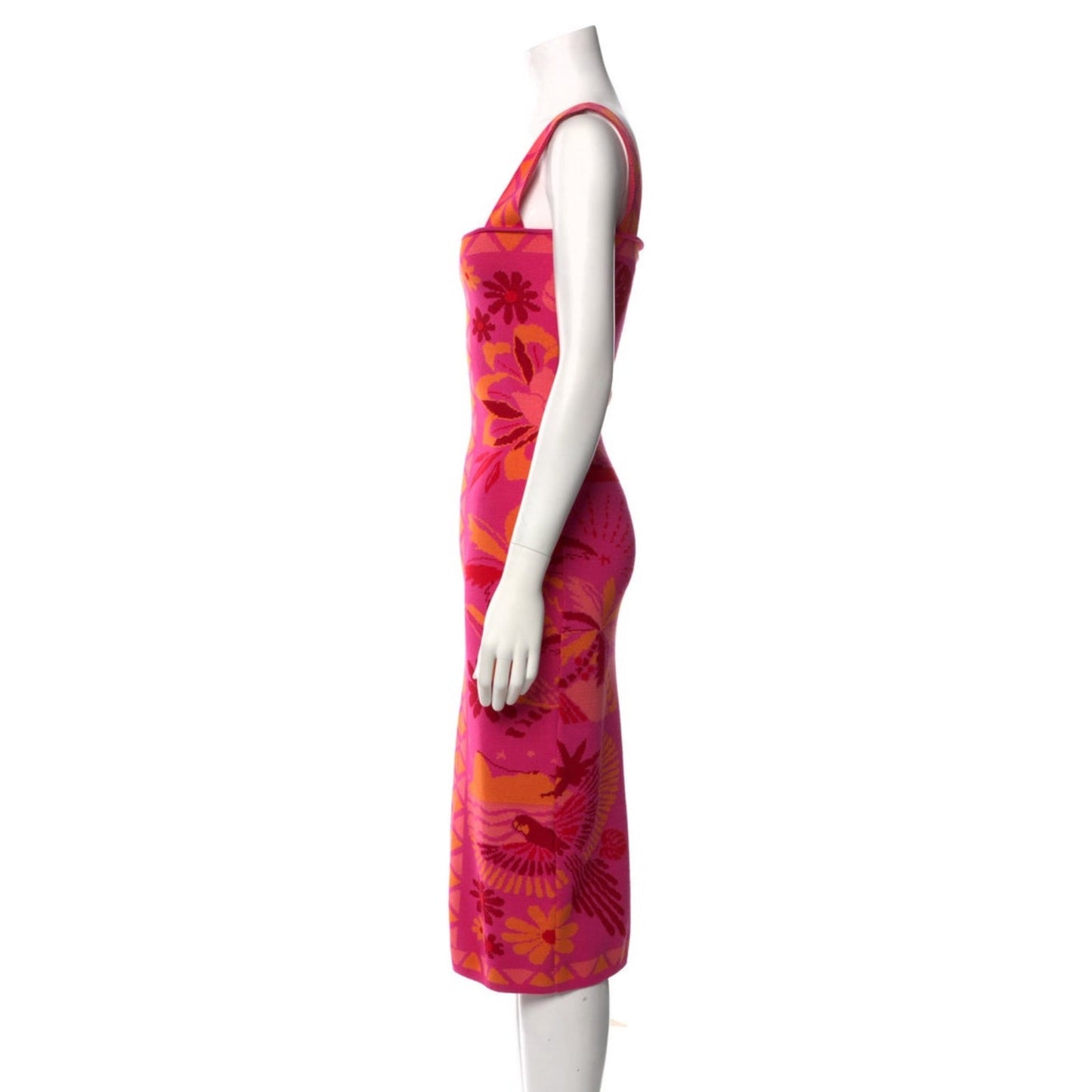 FARM Rio Tiles Sleeveless Midi Knit Dress