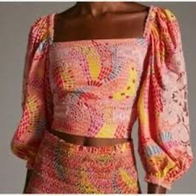 Farm Rio x Anthropologie Dotted Bananas Blouse