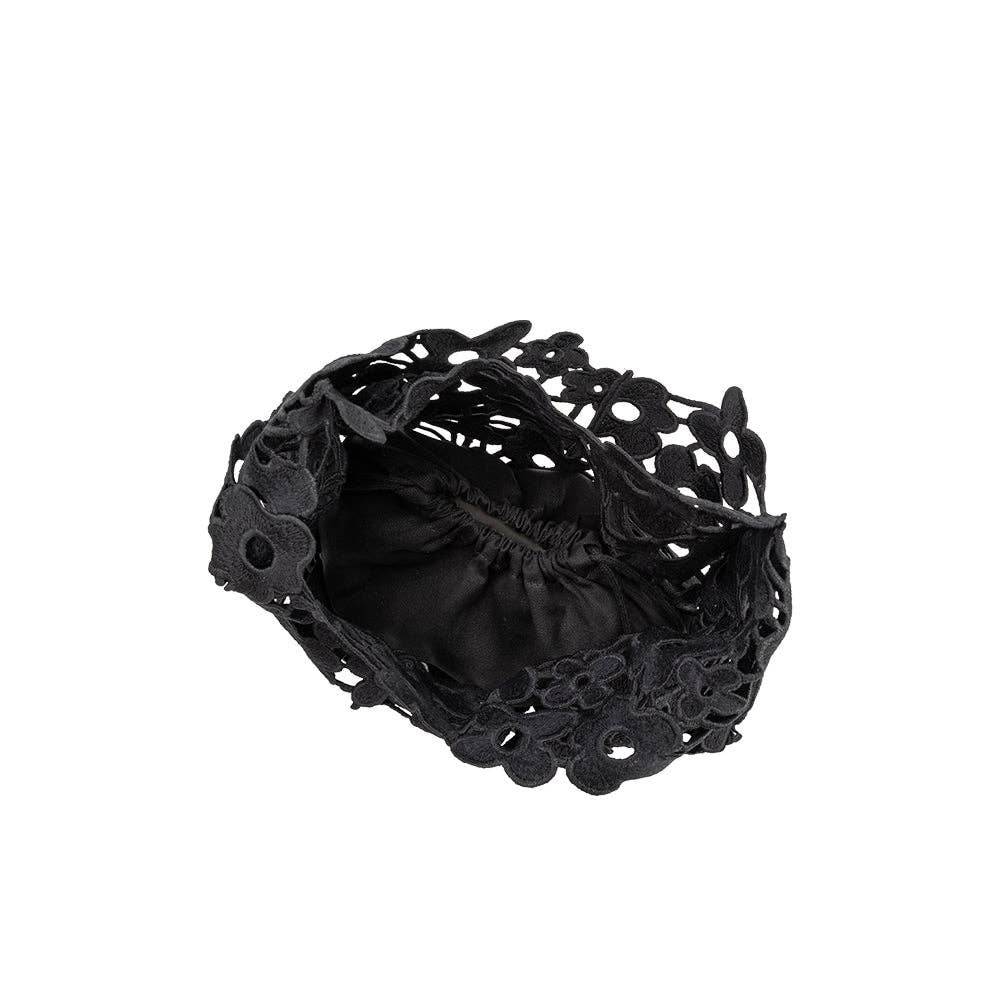 Melie Bianco - Aster Black Floral Shoulder Bag