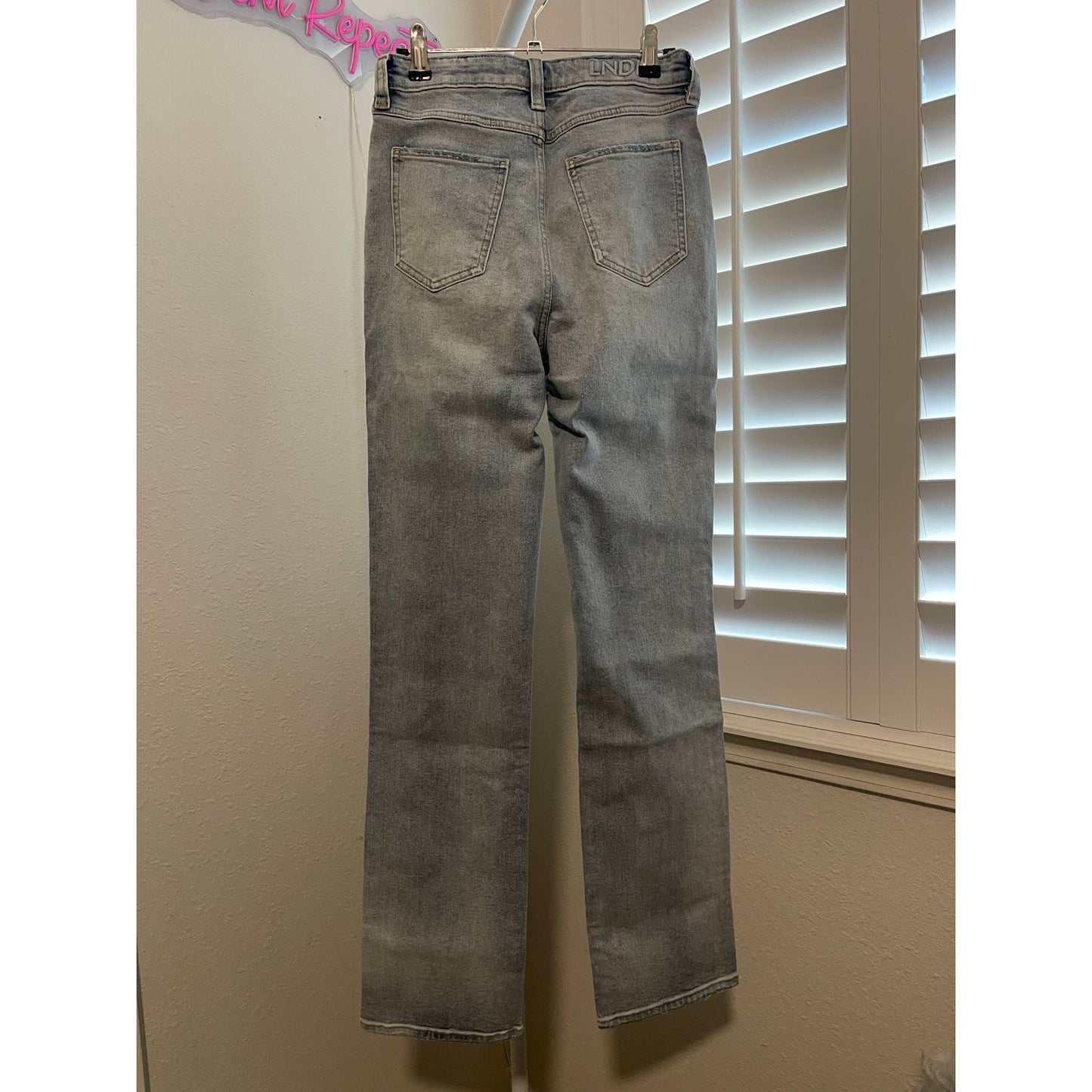 LNDN Light Wash Distressed Denim