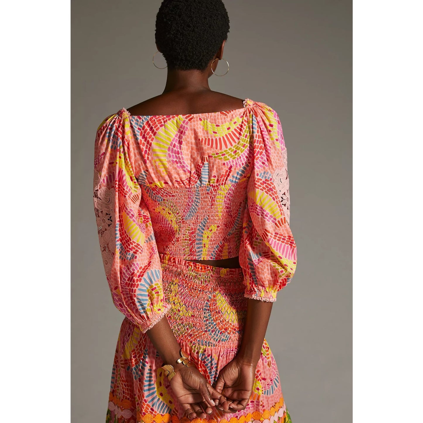 Farm Rio x Anthropologie Dotted Bananas Blouse