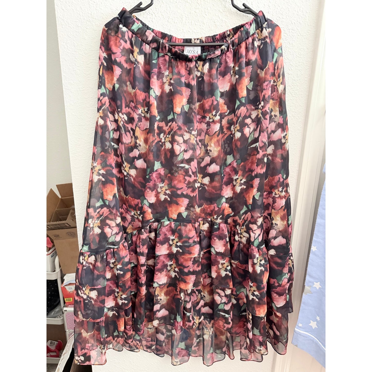 Misa Los Angeles Maxi Floral Tiered Skirt