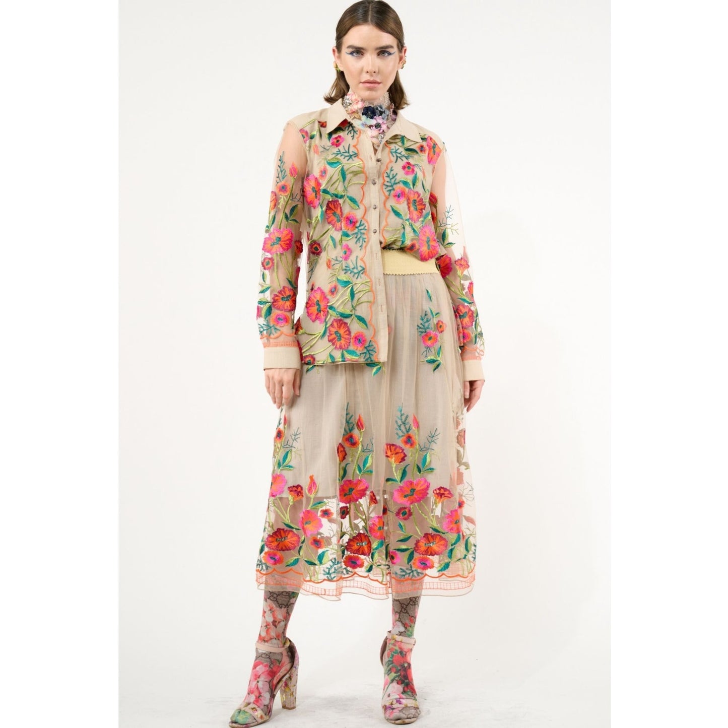Aratta Vintage Tulips Skirt