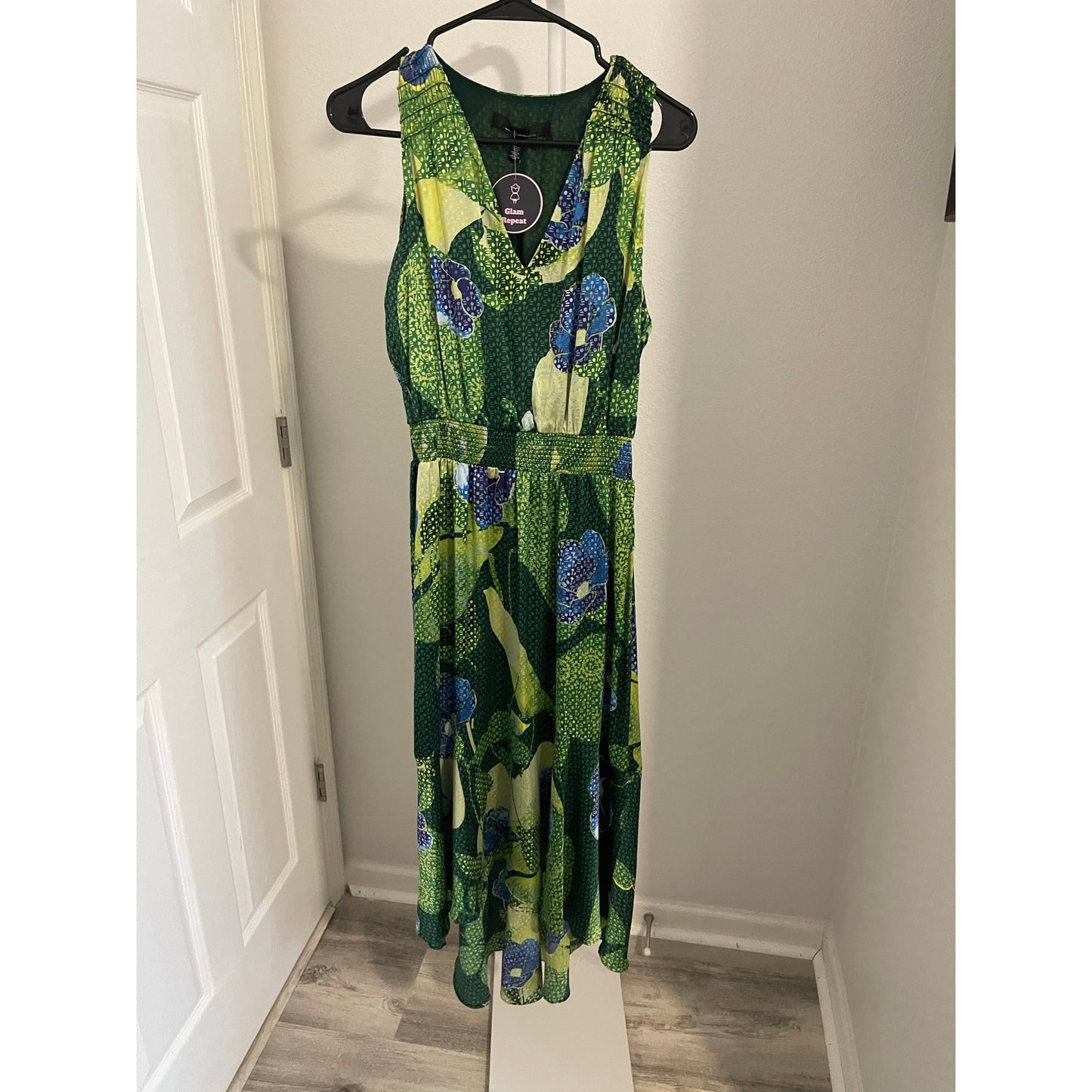White House Black Market Satin Floral Dress