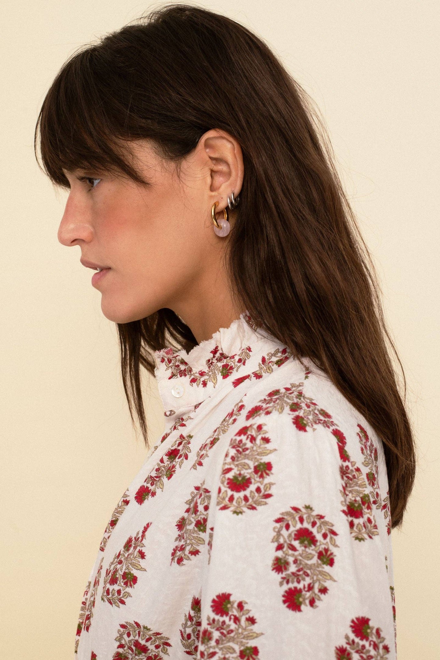 Juana Dress in Red/White
