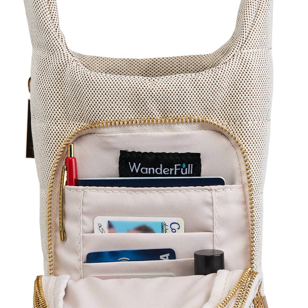 WanderFull - HydroBag® HANDLE Dark Oatmeal Canvas with Canvas Vegan Leath