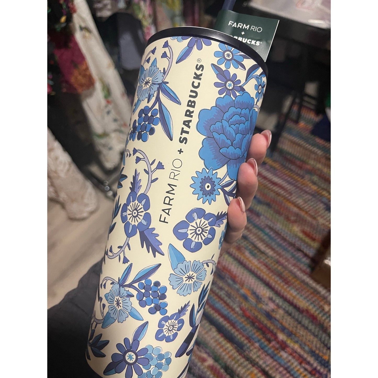 Starbucks + FARM Rio Lenco Azulejo 24oz Stainless Cold Cup