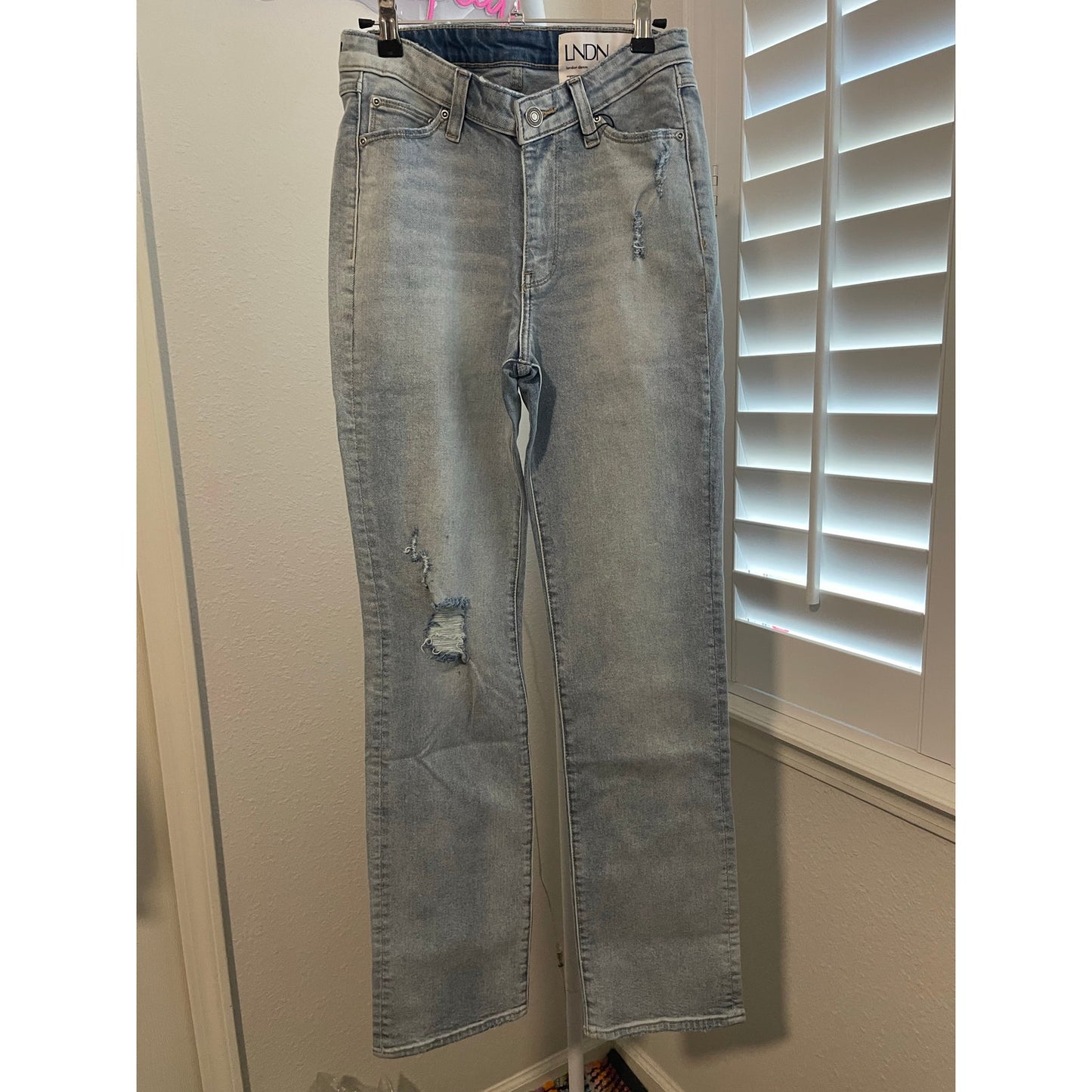 LNDN Light Wash Distressed Denim