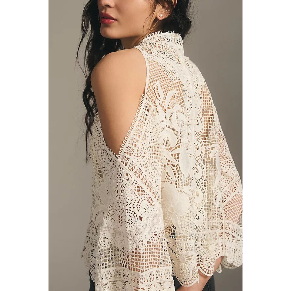 Farm Rio x Anthropologie Guipure Blouse