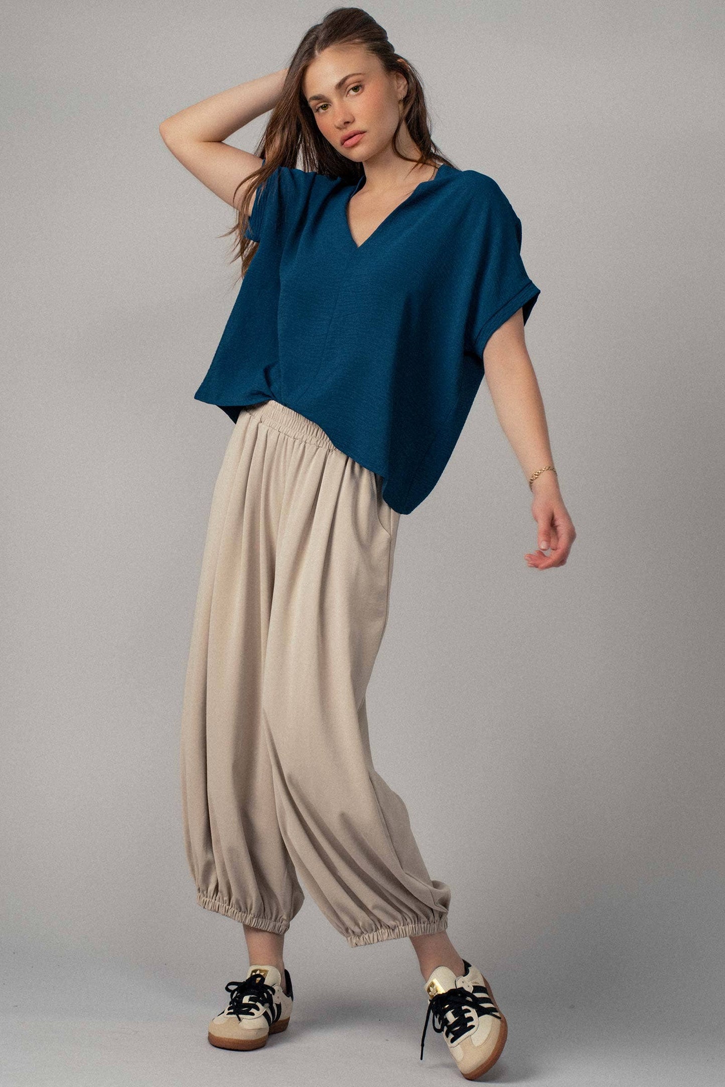 Urban Daizy Boho Relaxed Fit Elastic Cuff Pants