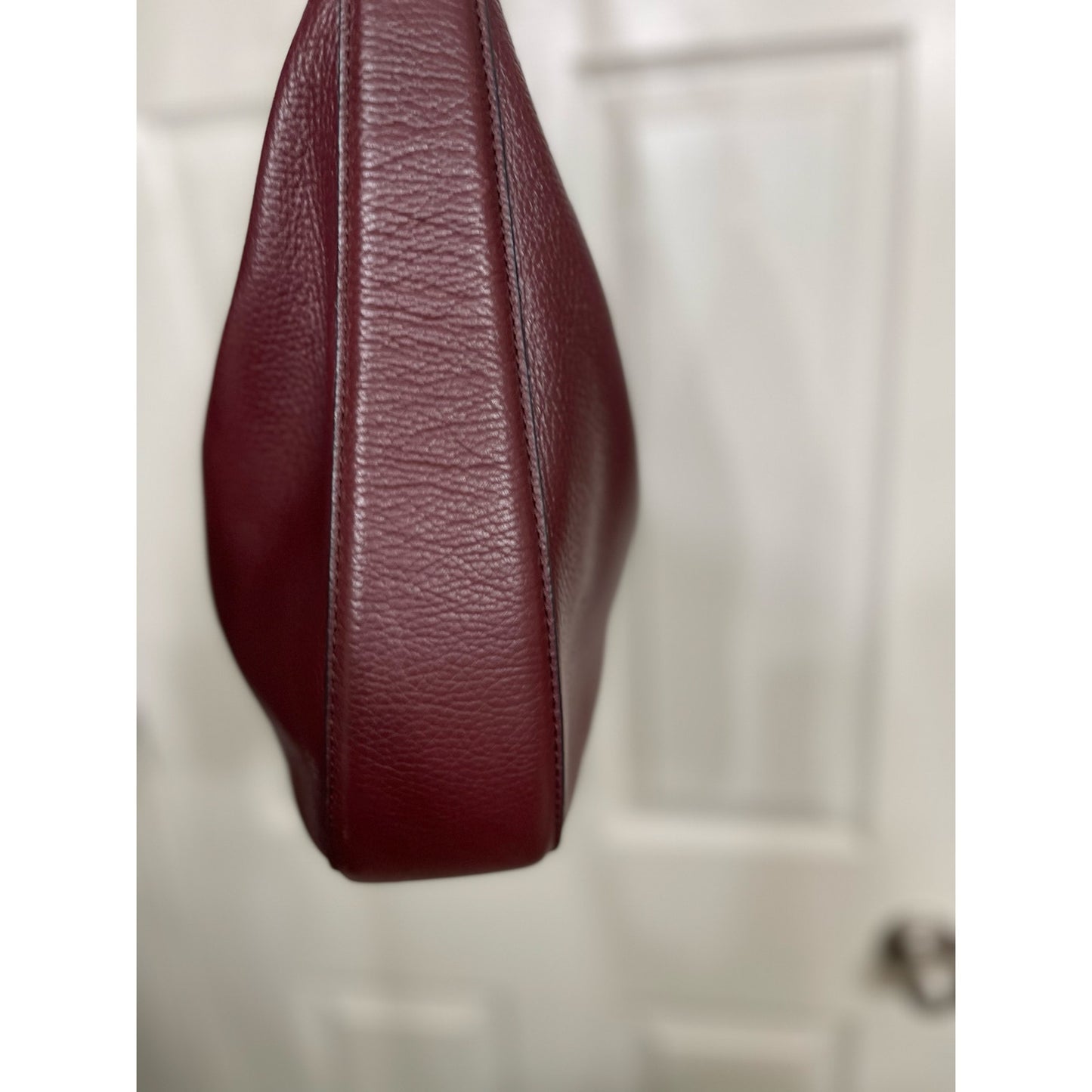 Marc Jacobs Recruit Leather Burgandy Hobo Handbag