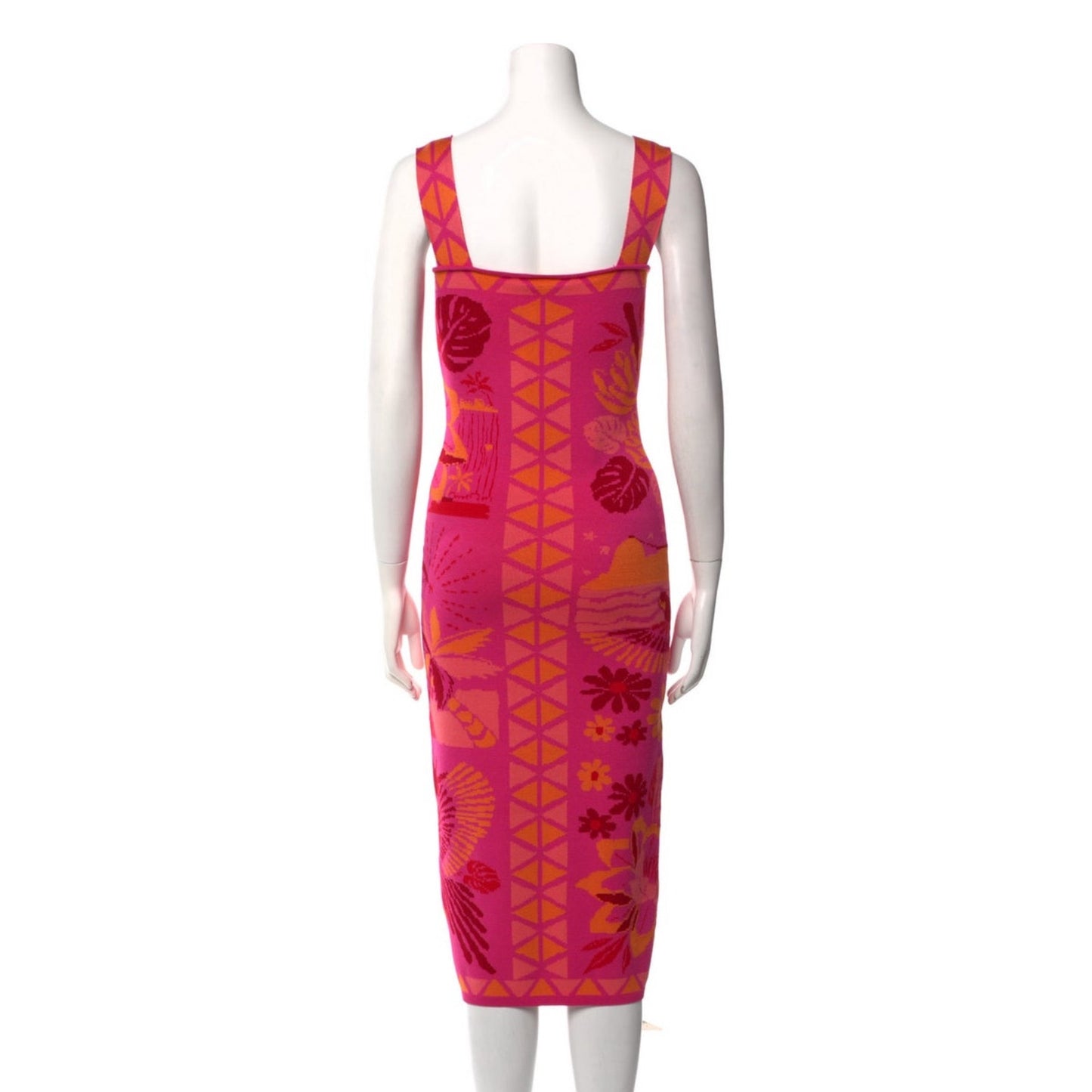 FARM Rio Tiles Sleeveless Midi Knit Dress