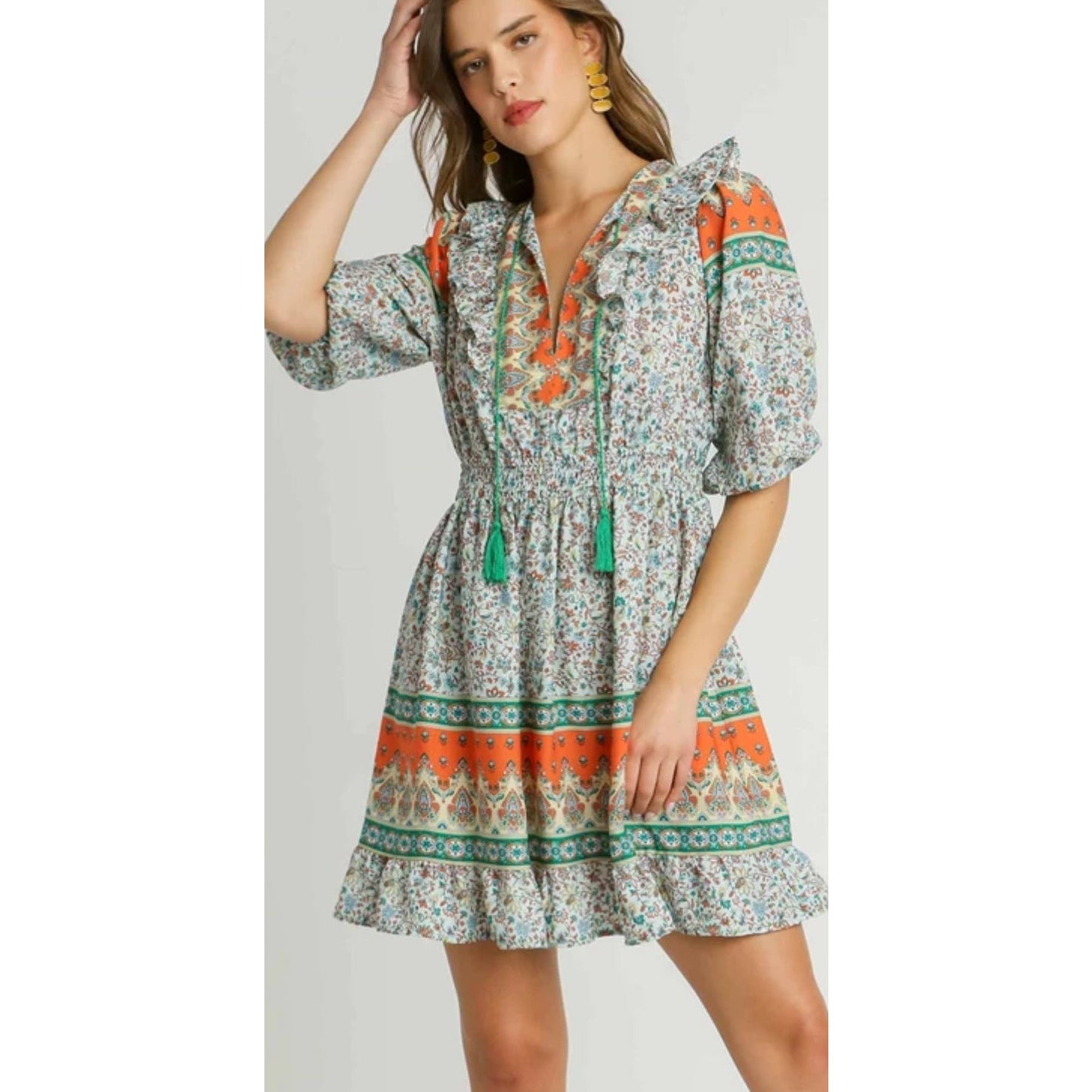 Umgee Green Vacation Dress