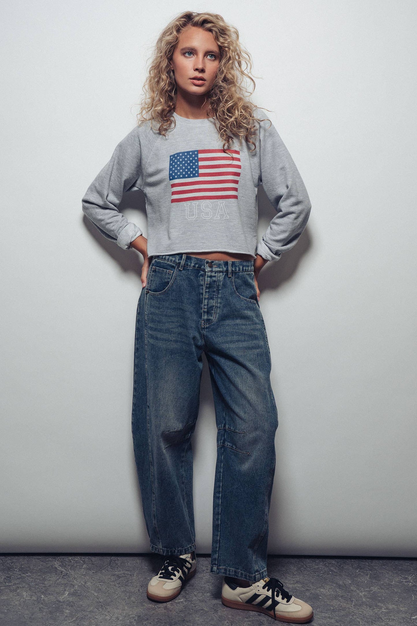 Urban Daizy Light Dirty Wash Barrel Leg Jeans