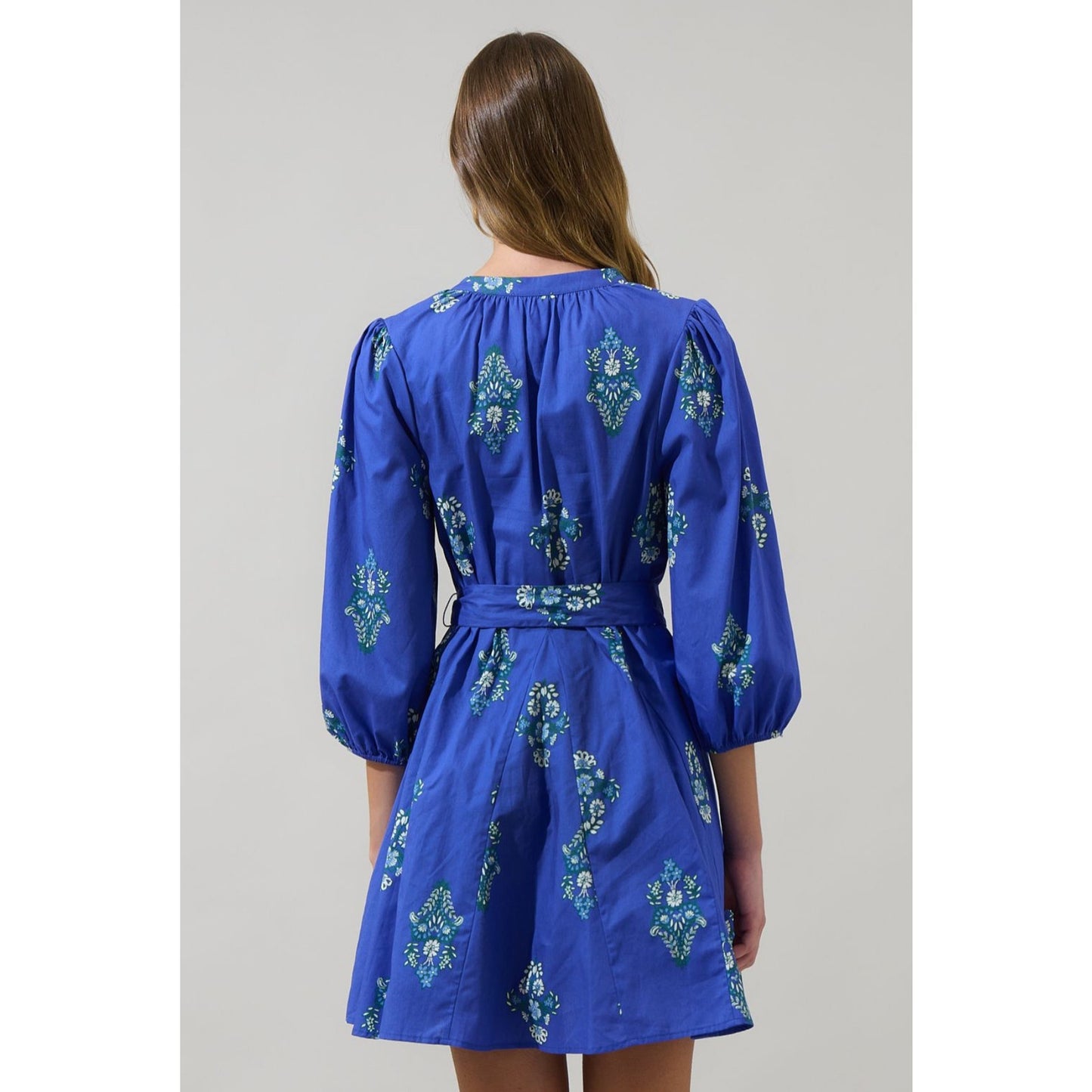 SugarLips Haline Floral Lody Flare Mini Dress