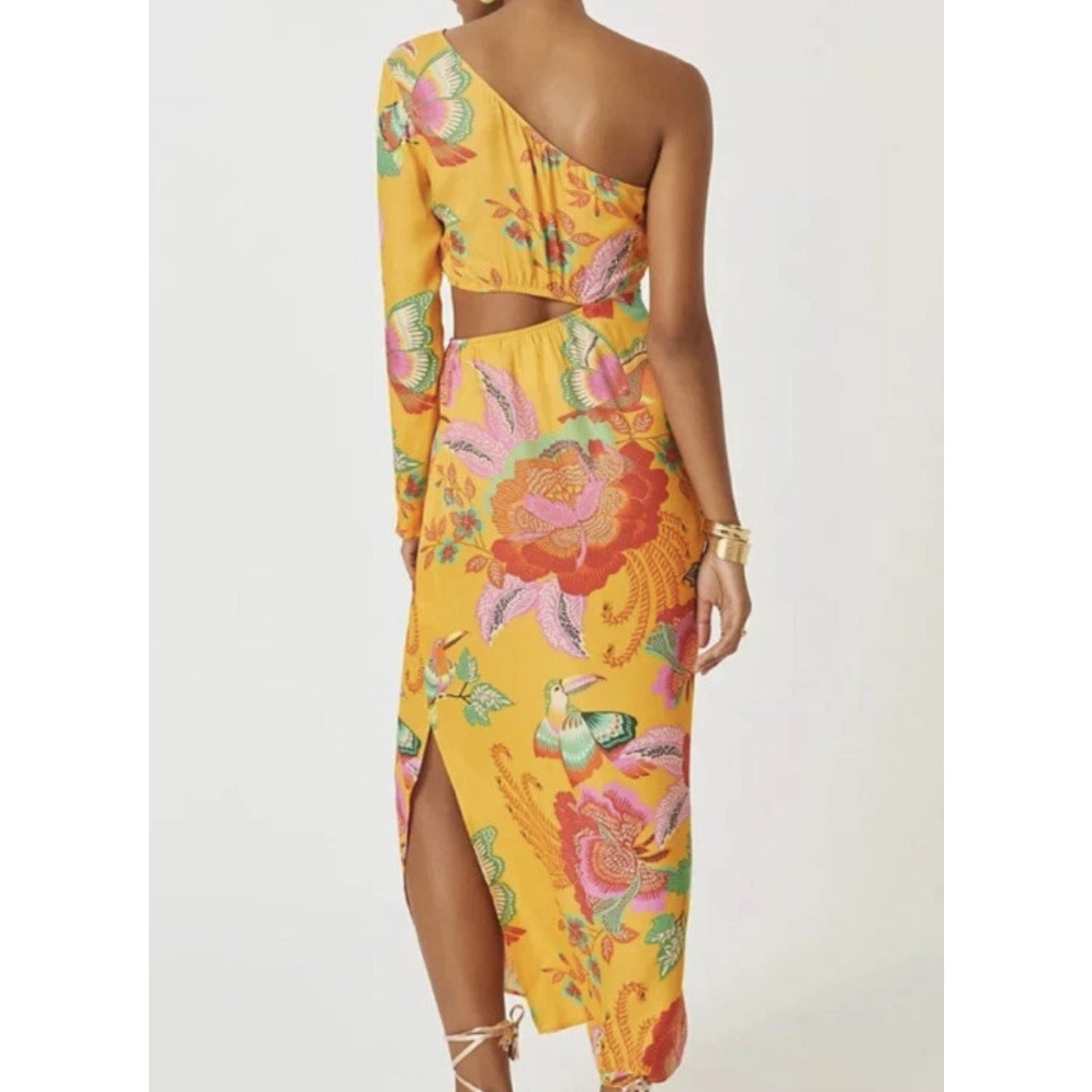 FARM Rio Tropical Print Cutout Maxi Dress