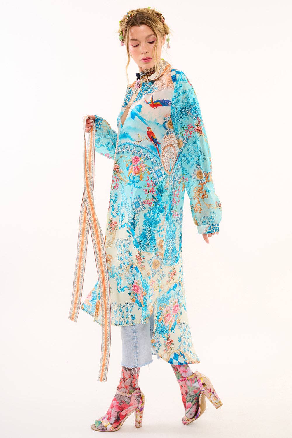Aratta Rocco Beauty Shirt-Dress: Sky