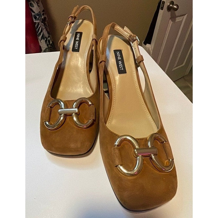 Nine West Natural Slingback Heels