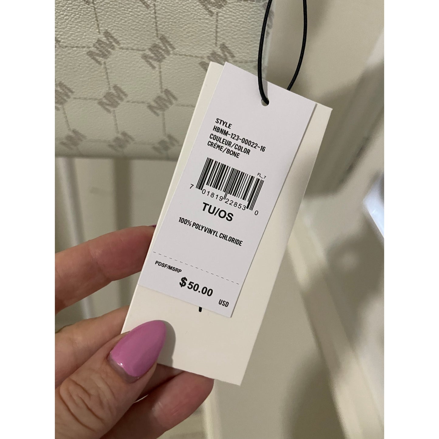 Nicole Miller Ivory Signature Logo Crossbody