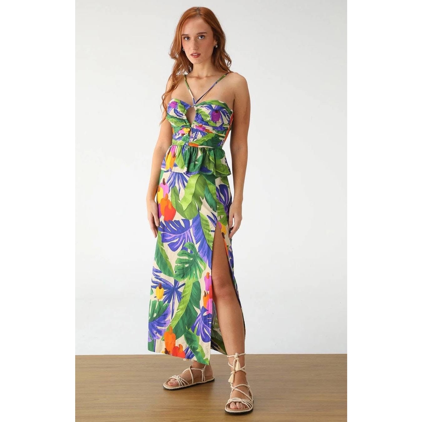 FARM Rio Foliage Leaves Brazilian Dress