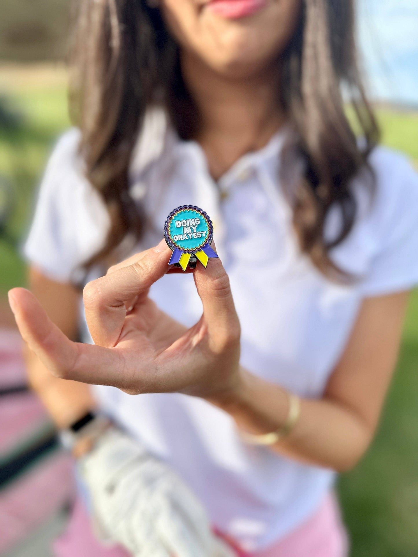 Birdie Girl Golf - Doing My Okayest Golf Ball Marker with Magnetic Hat Clip