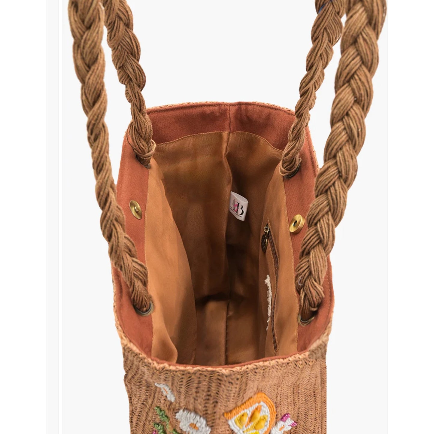 Daisy Citrus Straw Tote