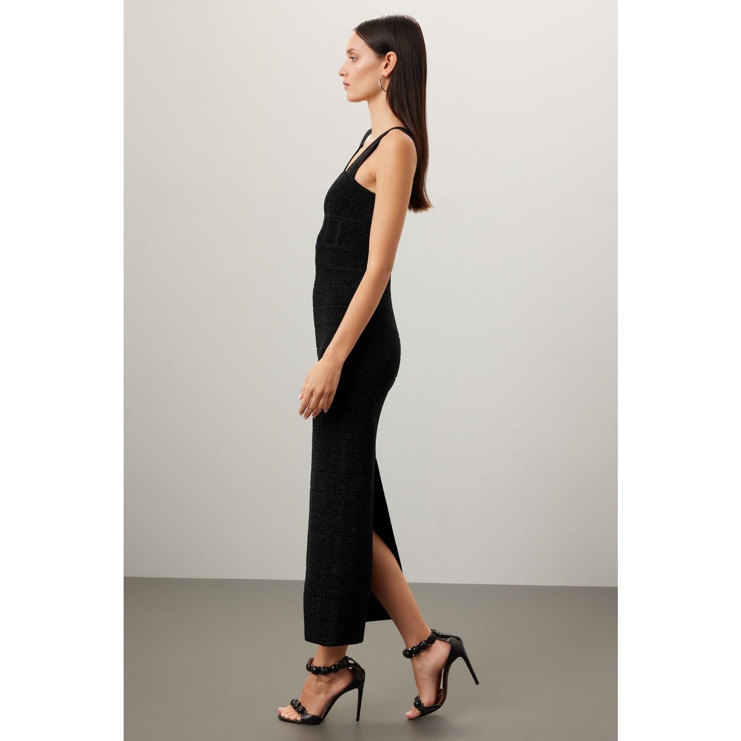 HERVÉ LÉGER Textured Lurex Sweetheart Gown
