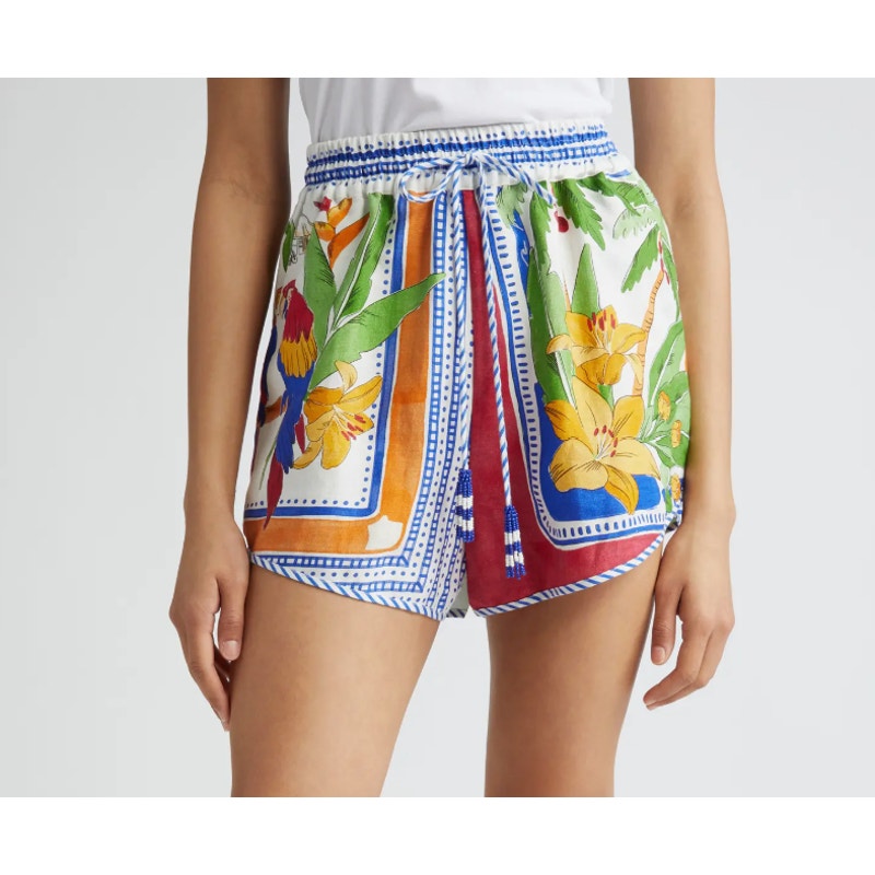 FARM Rio Tropical Destination Linen-Blend Short