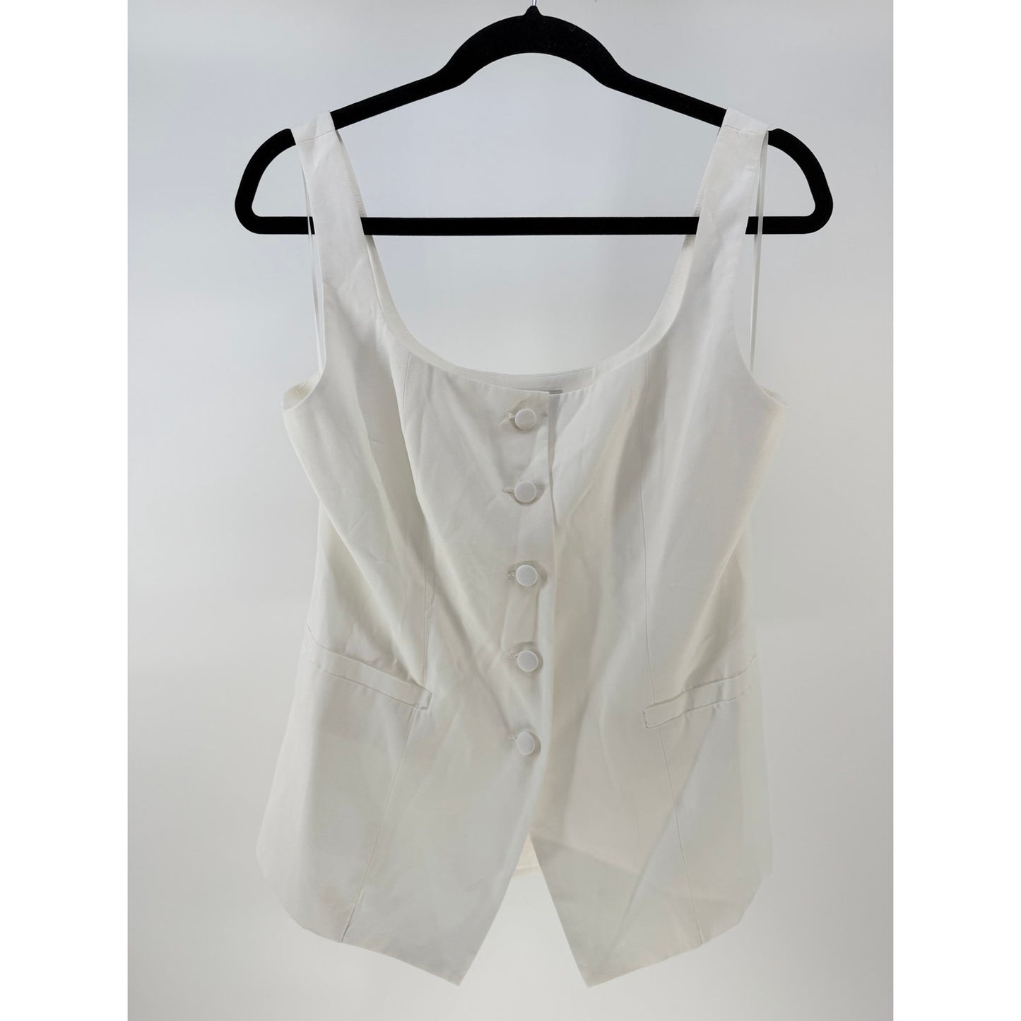 Wayf Ivory Button-Up Vest