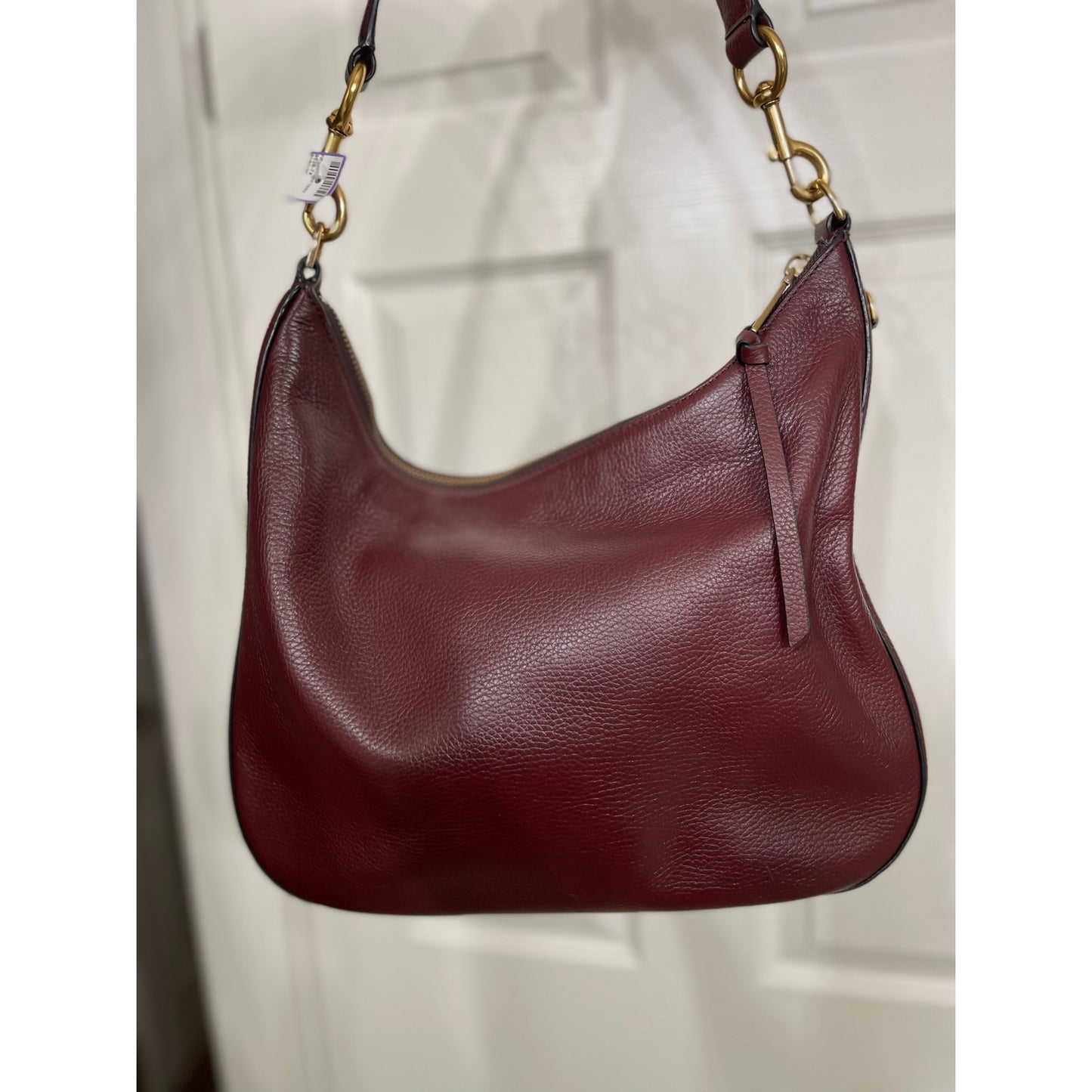Marc Jacobs Recruit Leather Burgandy Hobo Handbag