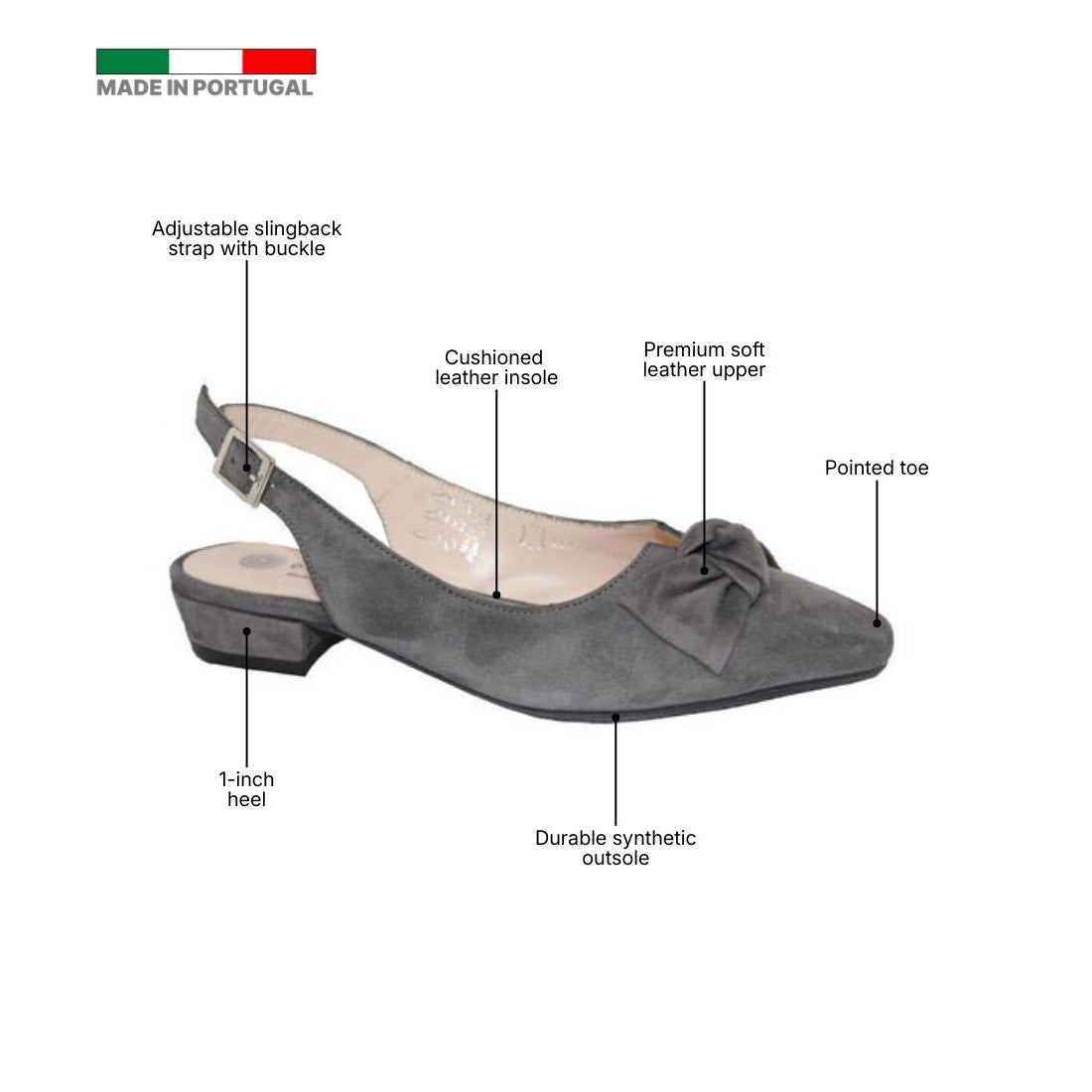 ERIC MICHAEL MELODY WOMEN'S HEEL in Grey