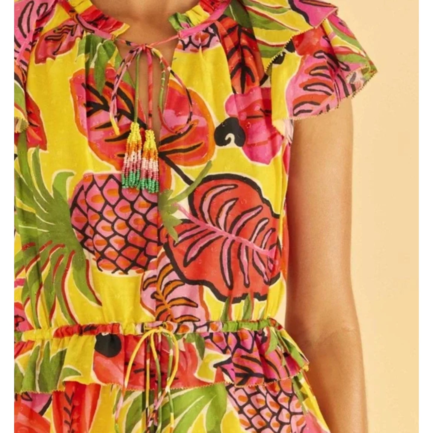 FARM Rio Fruit Dream Ruffle Mini Dress