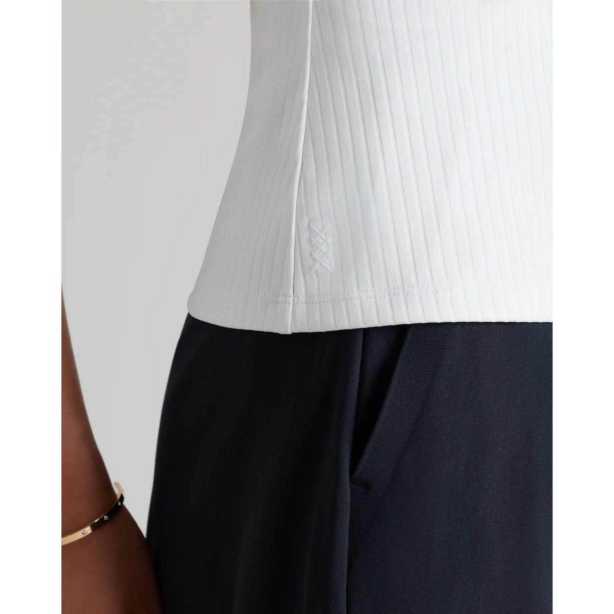 Rhone Snow White Modern Rib Tank