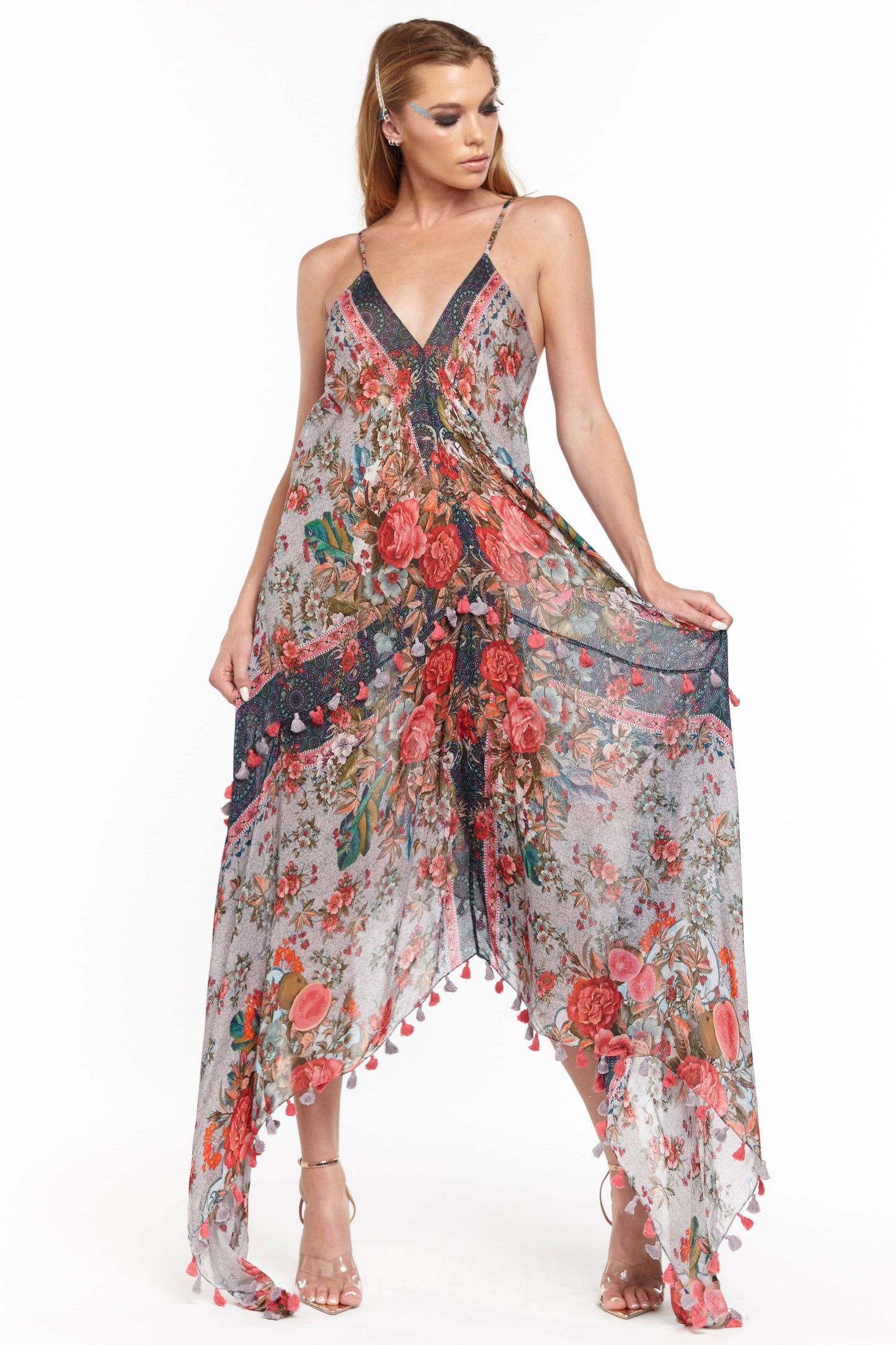 Aratta Travel in Style Dress: Slate Floral