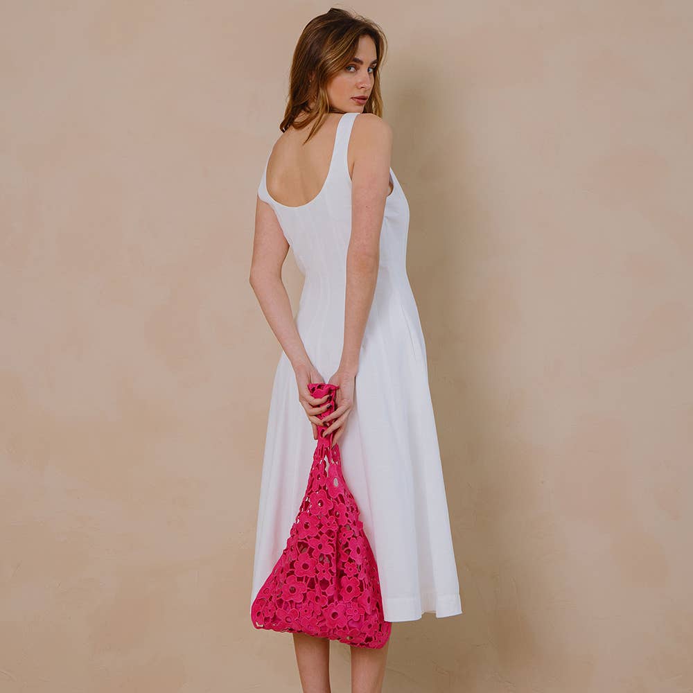 Melie Bianco - Aster Watermelon Floral Shoulder Bag