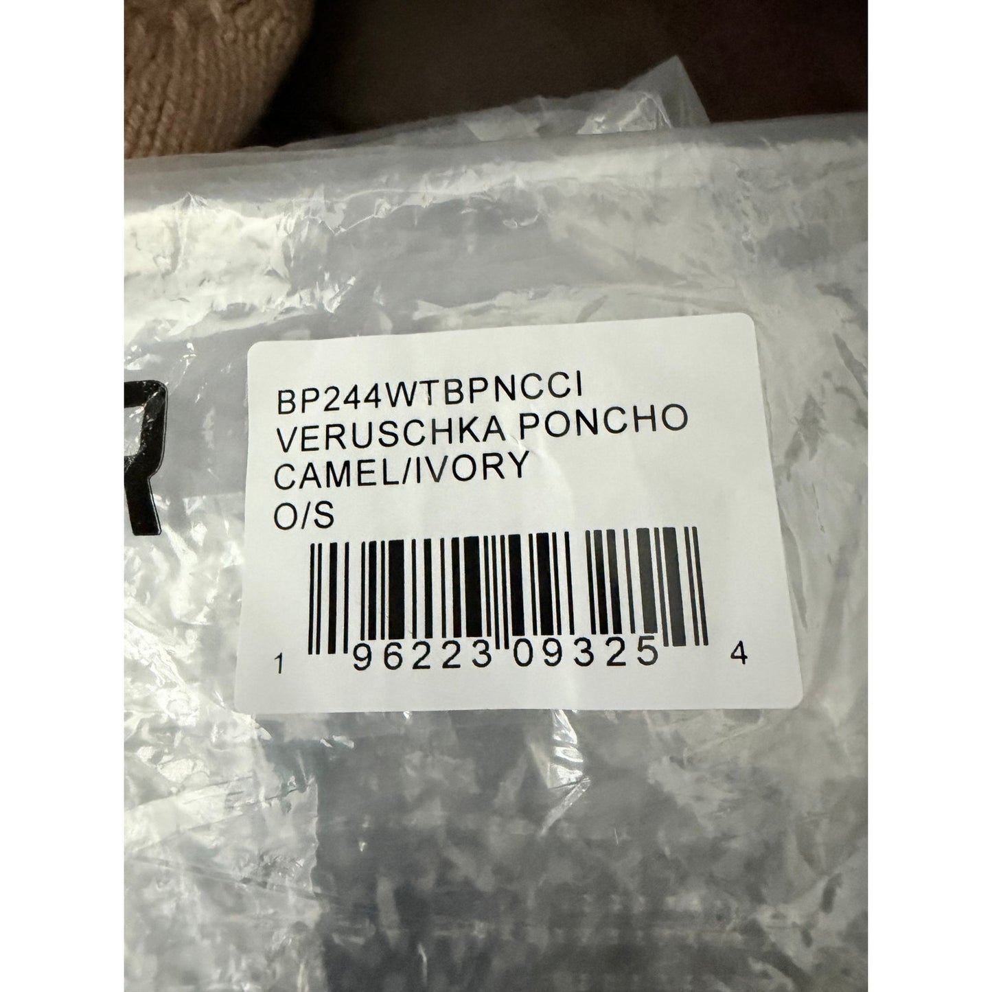 WALTER BAKER Verushka Reversible Poncho Camel/Ivory