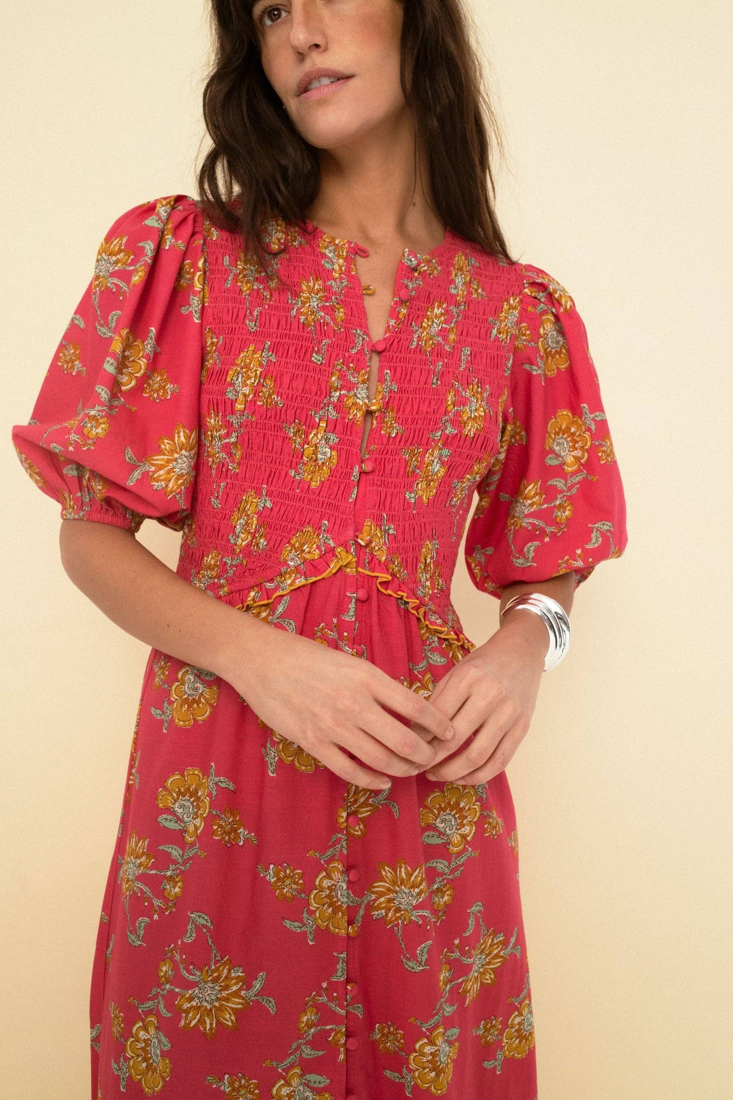 Magnolia Dress in Cherry