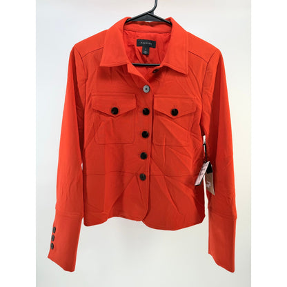 Halogen Button Front Orange Jacket