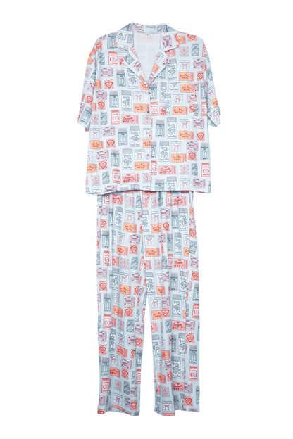 Katydid Traveling Matchbook Pajama Pants Set