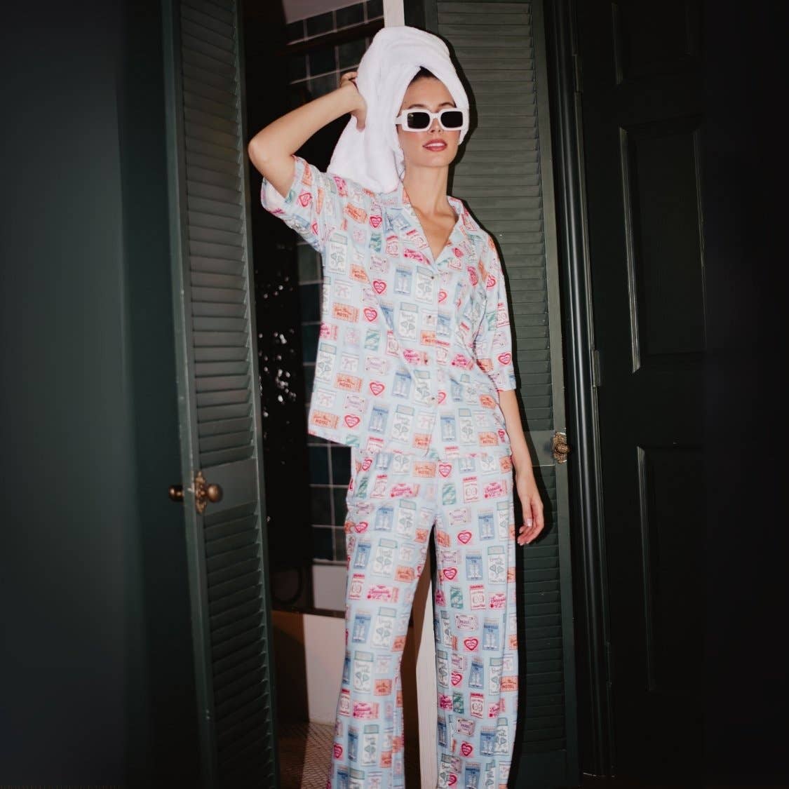 Katydid Traveling Matchbook Pajama Pants Set