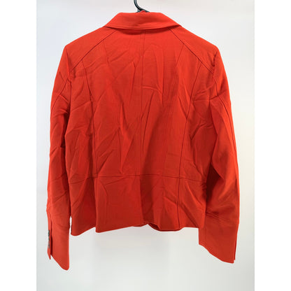 Halogen Button Front Orange Jacket