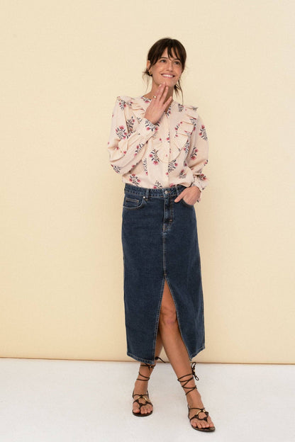 Sarah Blouse in Floral Sand
