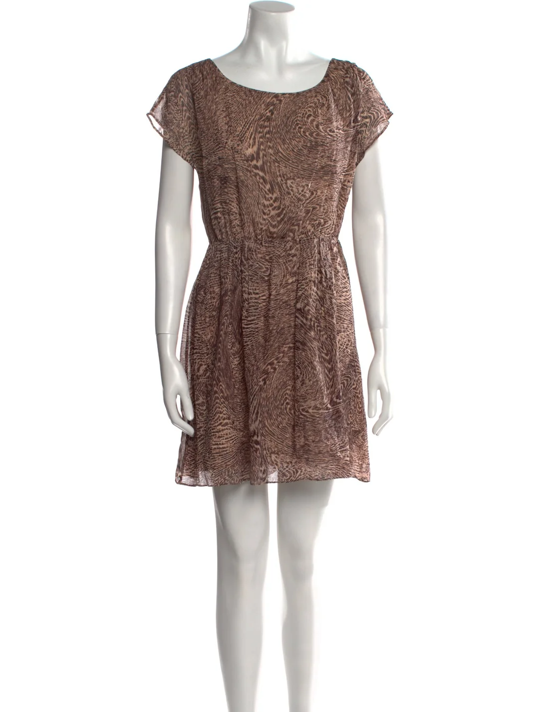 Alice + Olivia Animal Print Silk Mini Dress
