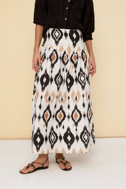 Maxi Length Skirt in Ecru