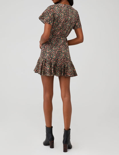 BB Dakota Counting Petals Floral Wrap Dress