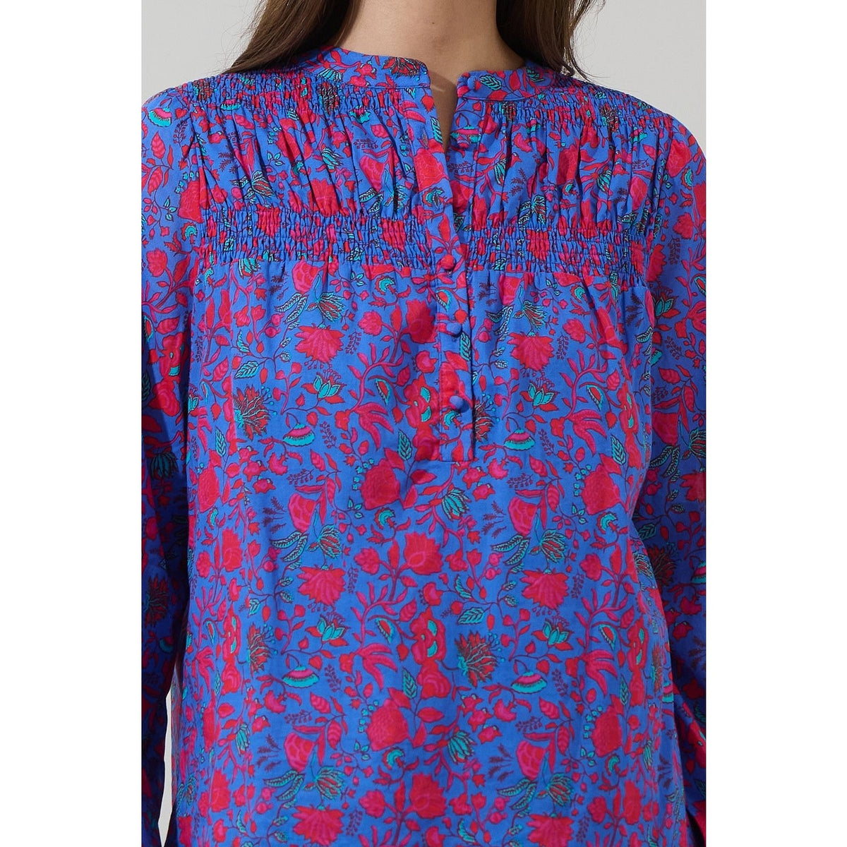 Sugarlips Tanya Floral Katara Smocked Top